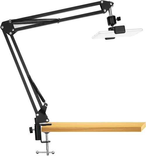 Articulating Arm Overhead Video Stand and Phone Holder for Streaming, Crafting, and Baking -  Scissor Boom Arm Tabletop Mount